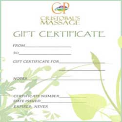 Sarasota massage gift Cards